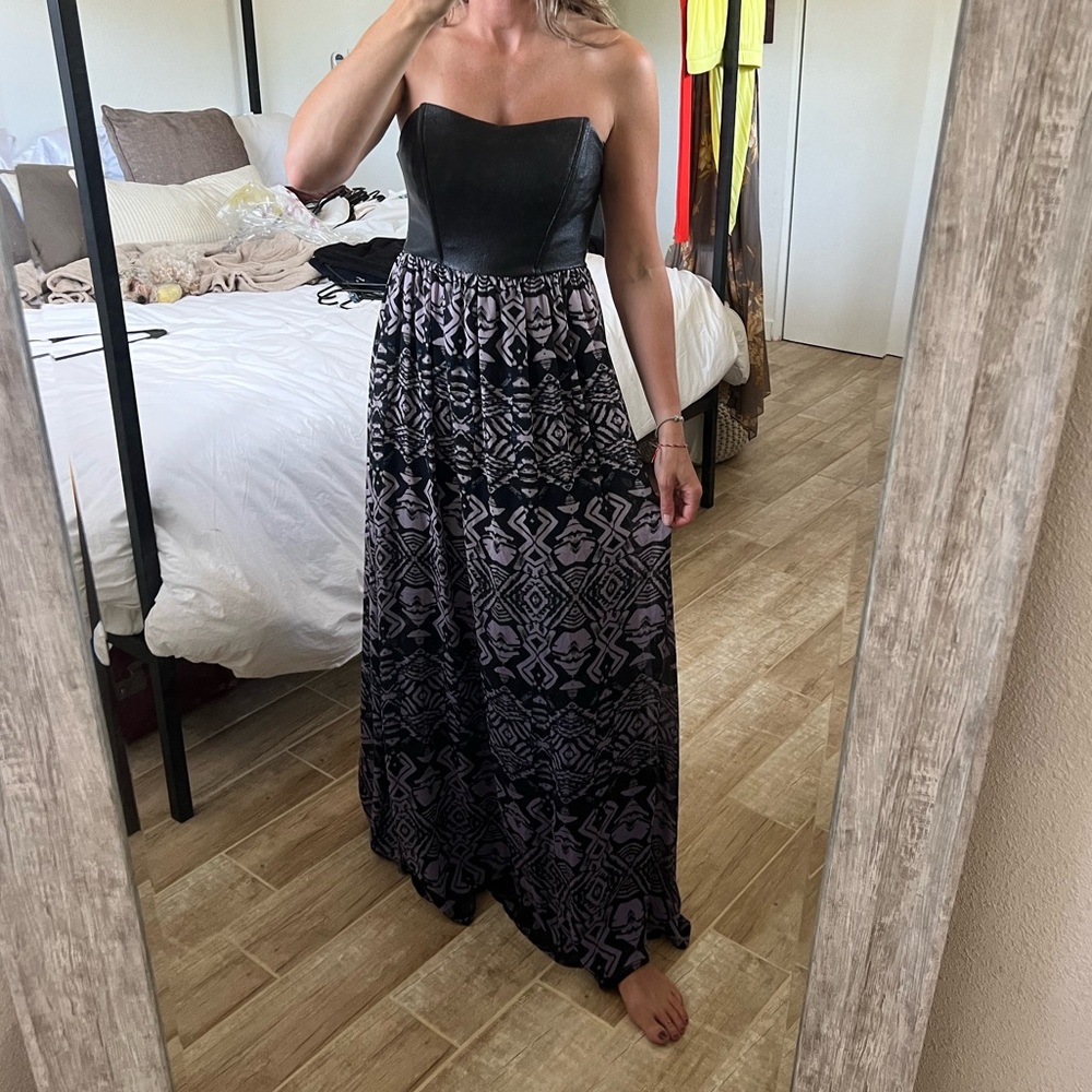Gorgeous faux leather ombré dress